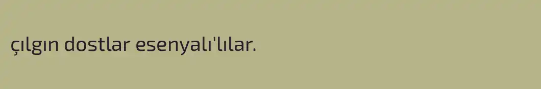çılgın dostlar esenyalı'lılar.